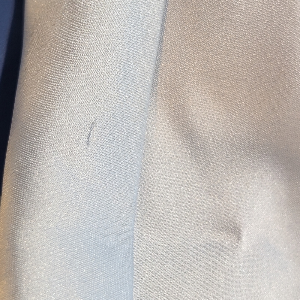 BHLDN Amsale One-Shoulder Satin Midi Dress Ice Blue Gown Size 4 NWOT - Picture 10 of 13